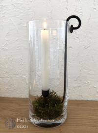 Glazen vaas / windlicht 30 cm hoog