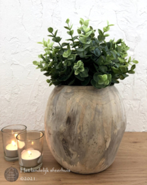 Houten pot/vaas