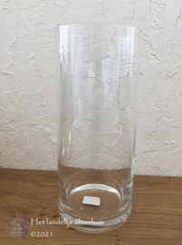 Glazen vaas / windlicht 30 cm hoog
