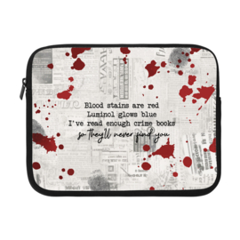 Book/E-Reader Sleeve - Blood stains are red