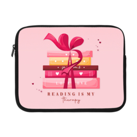Book/E-Reader Sleeve - Reading is my therapy