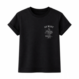 T-Shirt | So many books, so little time - Zwart