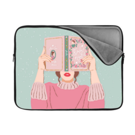 Book/E-Reader Sleeve - Reading Girl