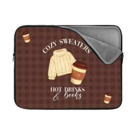 Book/E-Reader Sleeve - Cozy Sweaters, Hot Drinks & Books