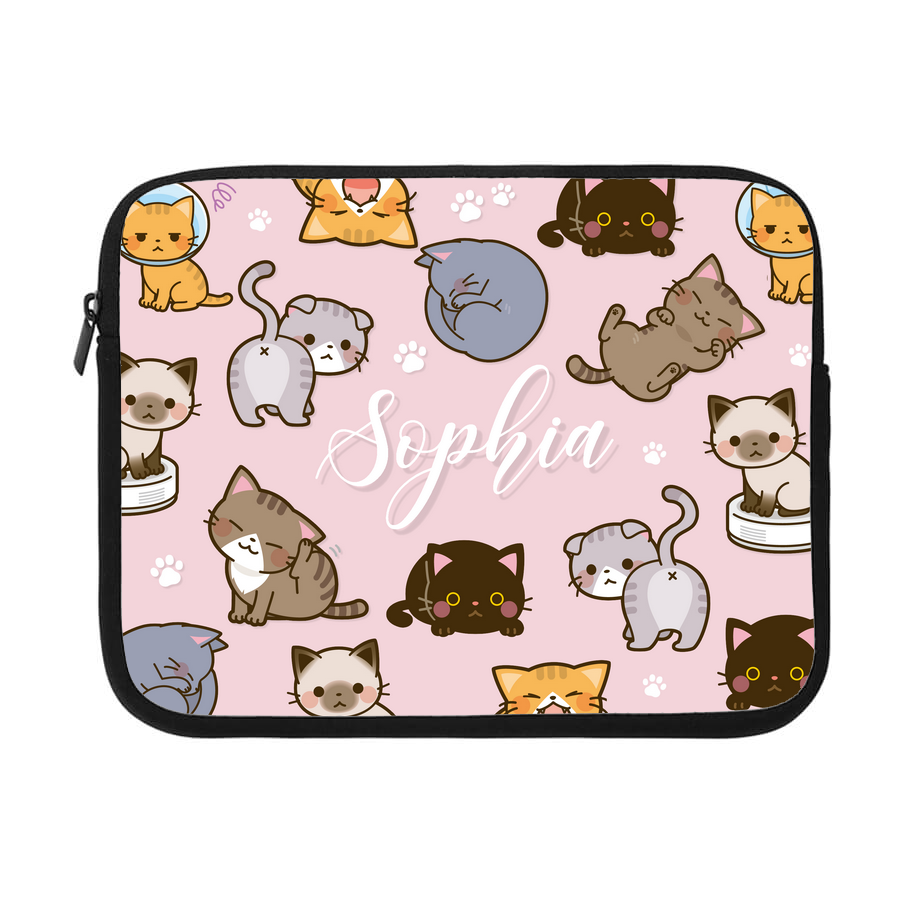 Book/E-Reader Sleeve - Gepersonaliseerd Katten