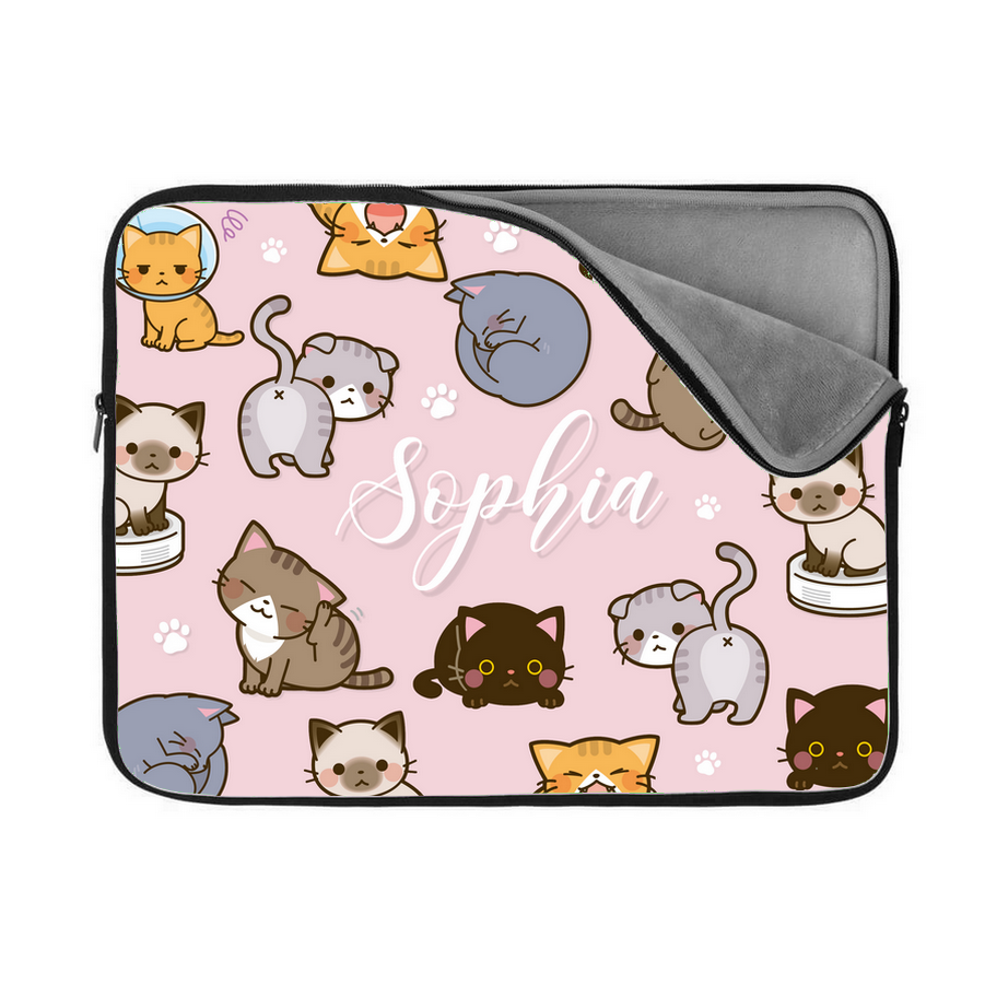 Book/E-Reader Sleeve - Gepersonaliseerd Katten