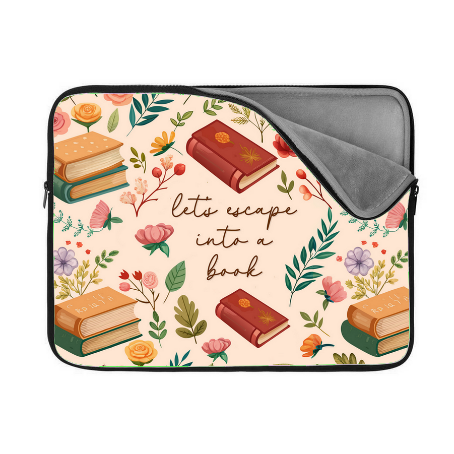 Book/E-Reader Sleeve - Let's escape into a book