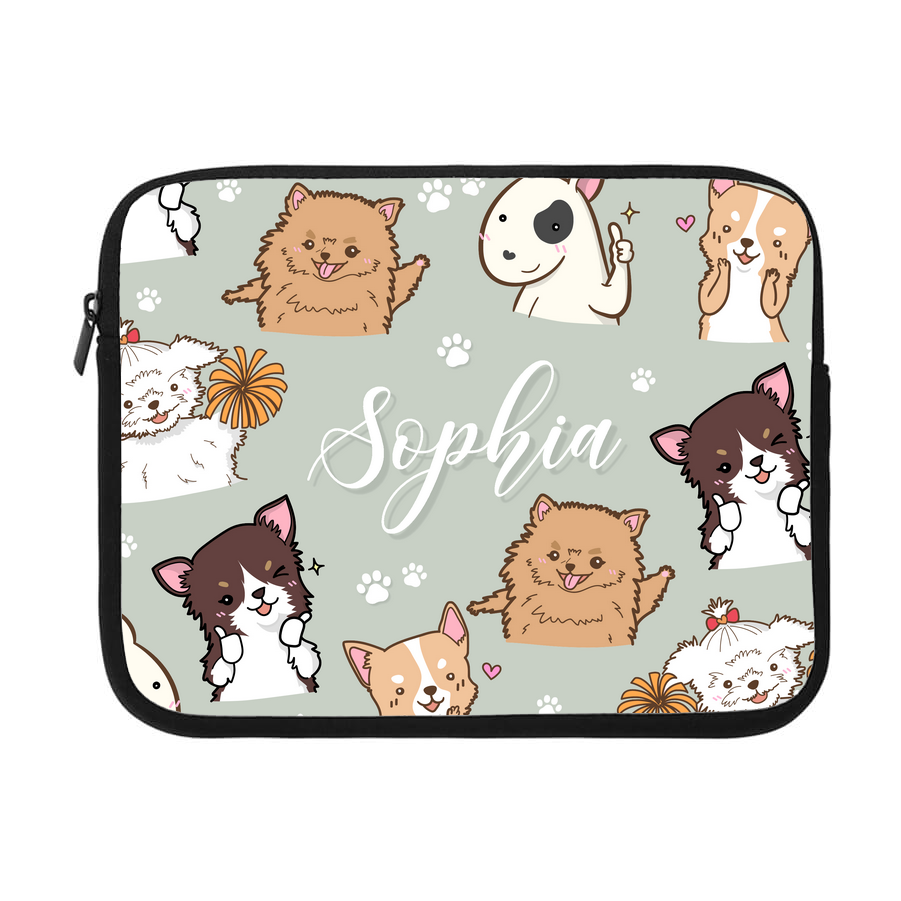 Book/E-Reader Sleeve - Gepersonaliseerd Honden