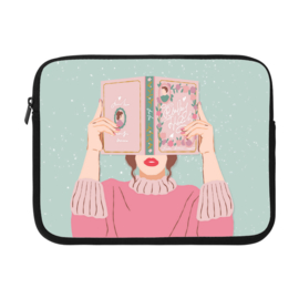 Book/E-Reader Sleeve - Reading Girl