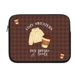 Book/E-Reader Sleeve - Cozy Sweaters, Hot Drinks & Books
