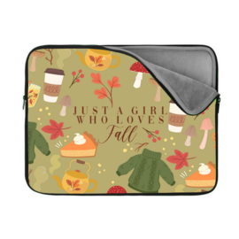 Book/E-Reader Sleeve - Just a girl who loves Fall