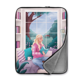 Chapterized x Another View | Book/E-Reader Sleeve - Cozy Reading Girl Blonde Hair