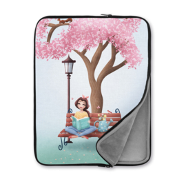 Chapterized x Another View | Book/E-Reader Sleeve - Reading girl in spring