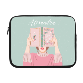 Book/E-Reader Sleeve - Reading Girl GEPERSONALISEERD