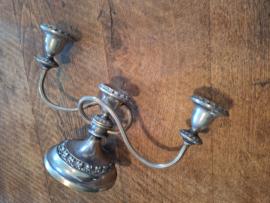 Zware verzilverde kandelaar vintage