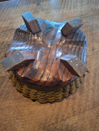 Vintage houten fruitschaal