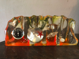 Jaren 60 presse-papier met thermometer