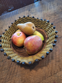 Vintage houten fruitschaal