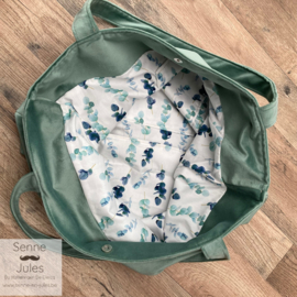 Mommy bag velvet mint eucalyptus