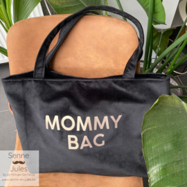 Mommy bag velvet black leopard