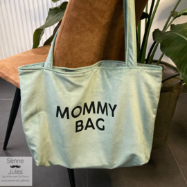 Mommy bag velvet mint eucalyptus
