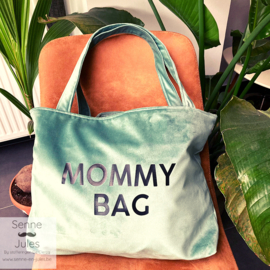 Mommy bag velvet mint eucalyptus