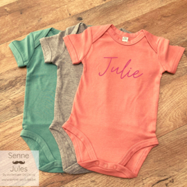 Gepersonaliseerde babybody met korte mouw