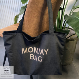 Mommy bag velvet black leopard