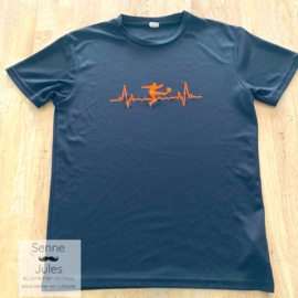 Sportshirt heartbeat voetbal