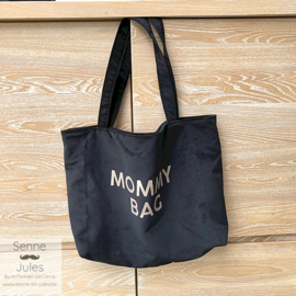 Mommy bag black velvet