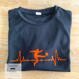 Sportshirt heartbeat voetbal