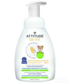 Attitude Sensitive Skin - 2-in-1 natural hair & body foaming wash