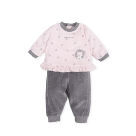 Tutto Piccolo - Velours pyjama roze