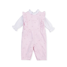 Tutto Piccolo - Roze salopette met shirt