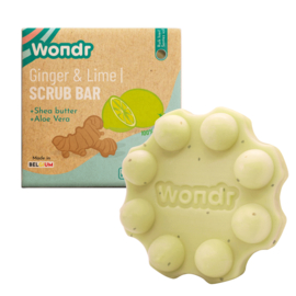 Wondr - Shower & Scrub Bar - Ginger & Lime