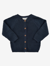 Minymo - Gebreide cardigan donkerblauw