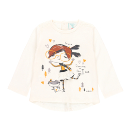 Boboli - Off white t-shirt met lange mouwen