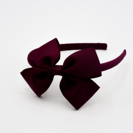 Noah & Sisi - Diadeem met grote strik - burgundy