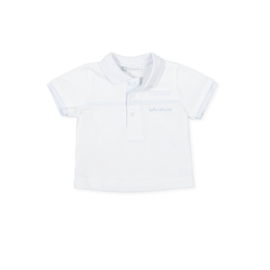 Tutto Piccolo - Wit met lichtblauw polo shirtje