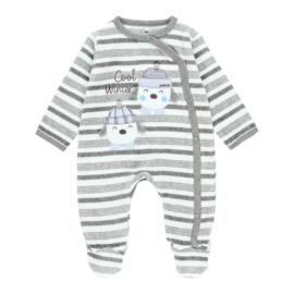 Boboli - Velours pyjama blauw gestreept