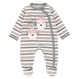 Boboli - Velours pyjama roze gestreept