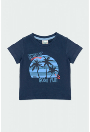 Boboli - Blauw t-shirt 'palm tree'