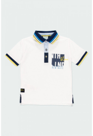 Boboli - Wit met donkerblauw polo shirt