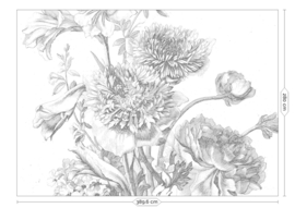 Engraved Flowers behang