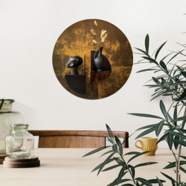 MAGNEETSTICKER GOUD FABRIC - Ø 60 CM