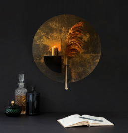 MAGNEETSTICKER GOUD FABRIC - Ø 60 CM