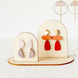 wooden display earring S