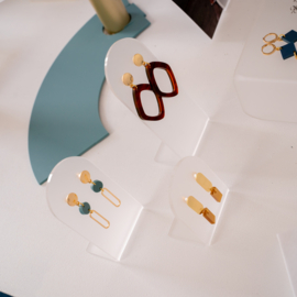 acrylic display - set of 3 - frosted