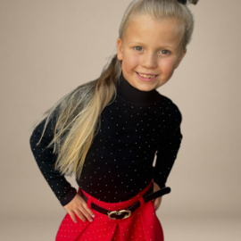 Longsleeve met Glimmende Steentjes | Zwart