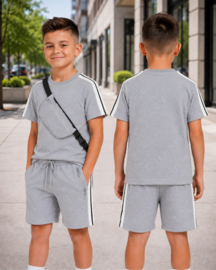ICON Monogram Stripe Summer Set - Gray